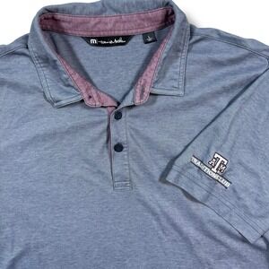 Texas‎ A&M Aggies Traditions Club Travis Mathew Polo Men's Large Golf Blue